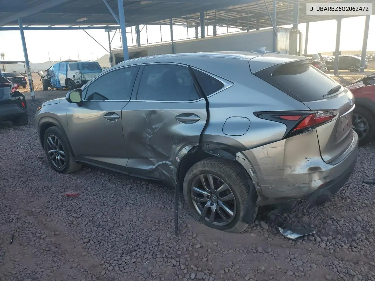 2016 Lexus Nx 200T Base VIN: JTJBARBZ6G2062472 Lot: 62788215
