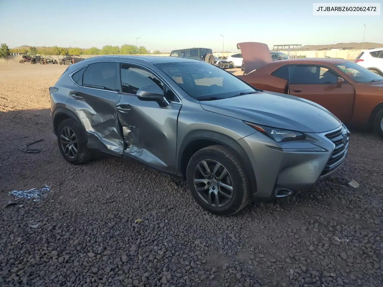 2016 Lexus Nx 200T Base VIN: JTJBARBZ6G2062472 Lot: 62788215