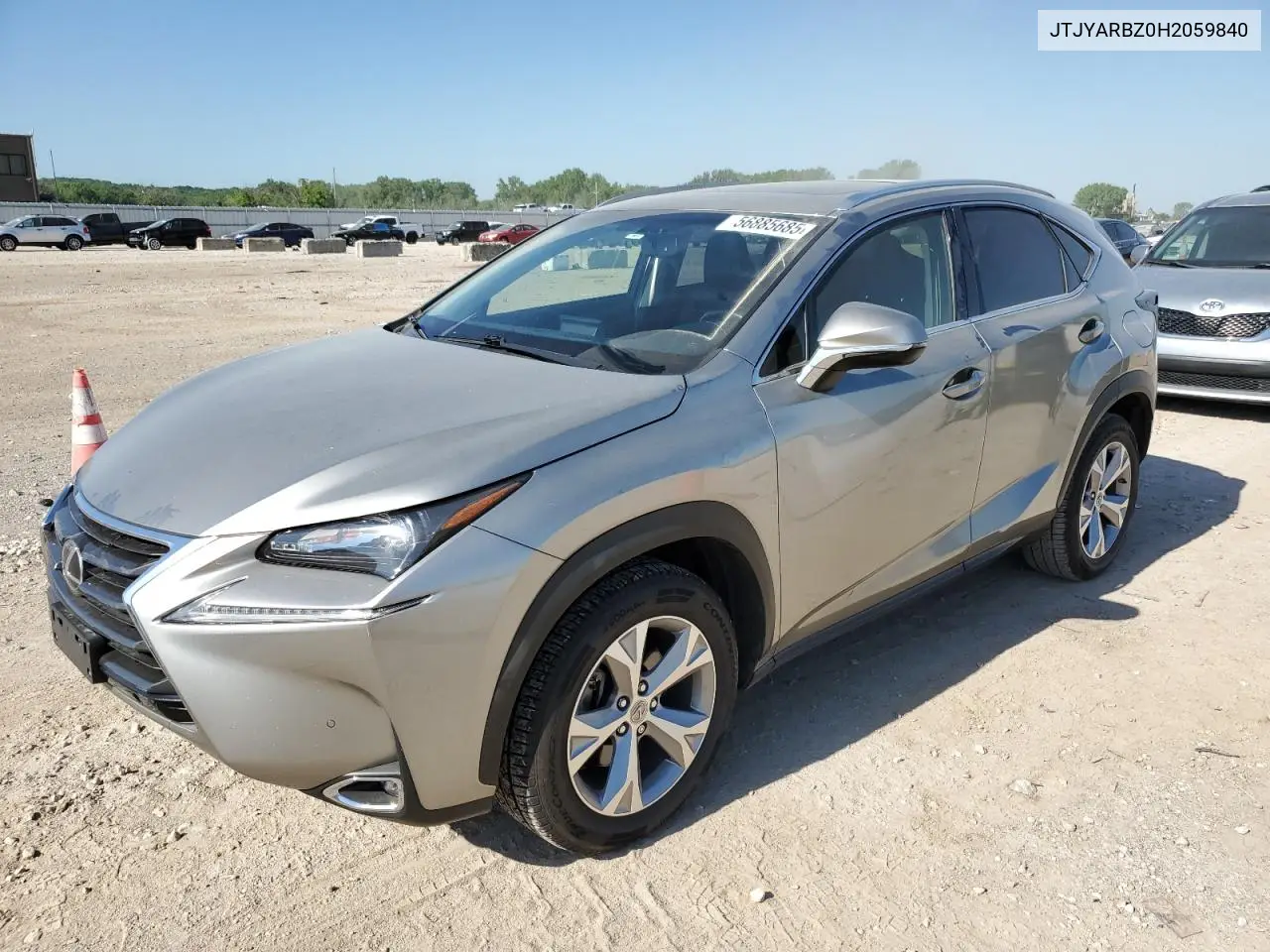 2017 Lexus Nx 200T Base VIN: JTJYARBZ0H2059840 Lot: 56885685