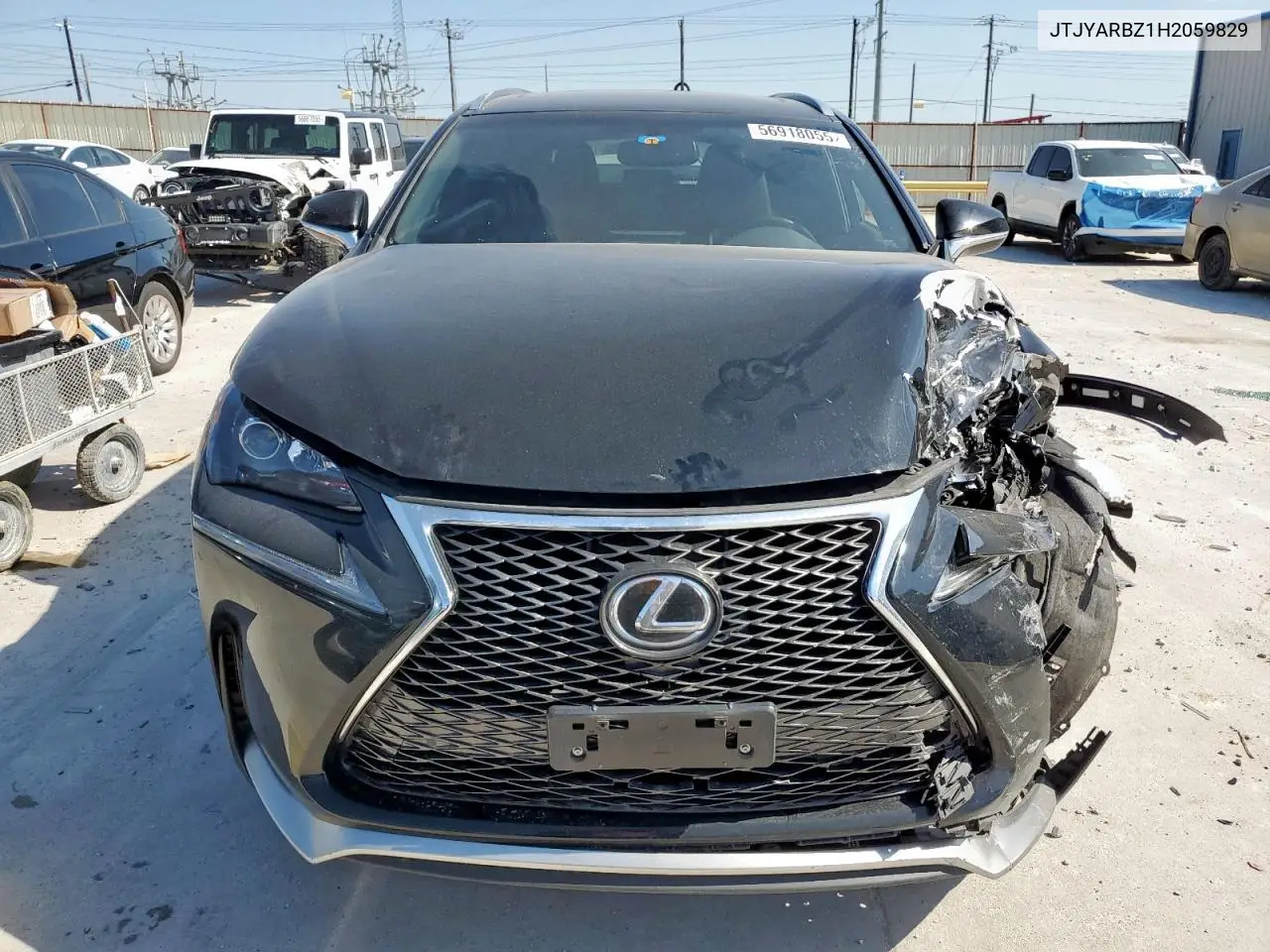 2017 Lexus Nx 200T Base VIN: JTJYARBZ1H2059829 Lot: 56918055