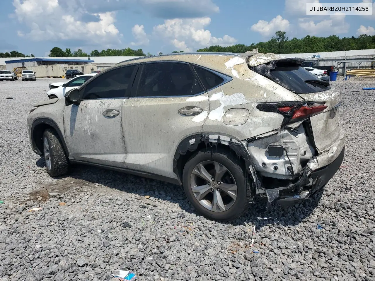 2017 Lexus Nx 200T Base VIN: JTJBARBZ0H2114258 Lot: 60639435
