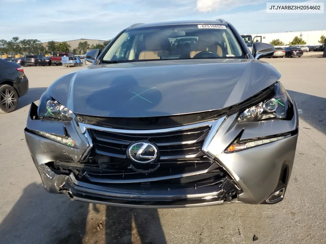 2017 Lexus Nx 200T Base VIN: JTJYARBZ3H2054602 Lot: 62516655