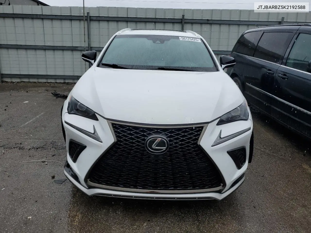 2019 Lexus Nx 300 Base VIN: JTJBARBZ5K2192588 Lot: 56175425