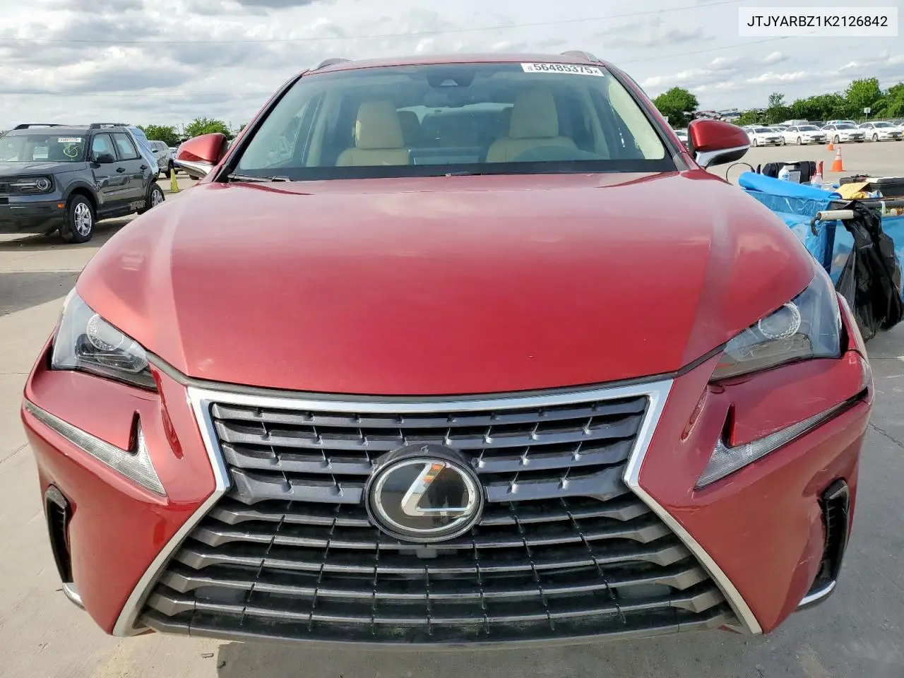 2019 Lexus Nx 300 Base VIN: JTJYARBZ1K2126842 Lot: 56485375