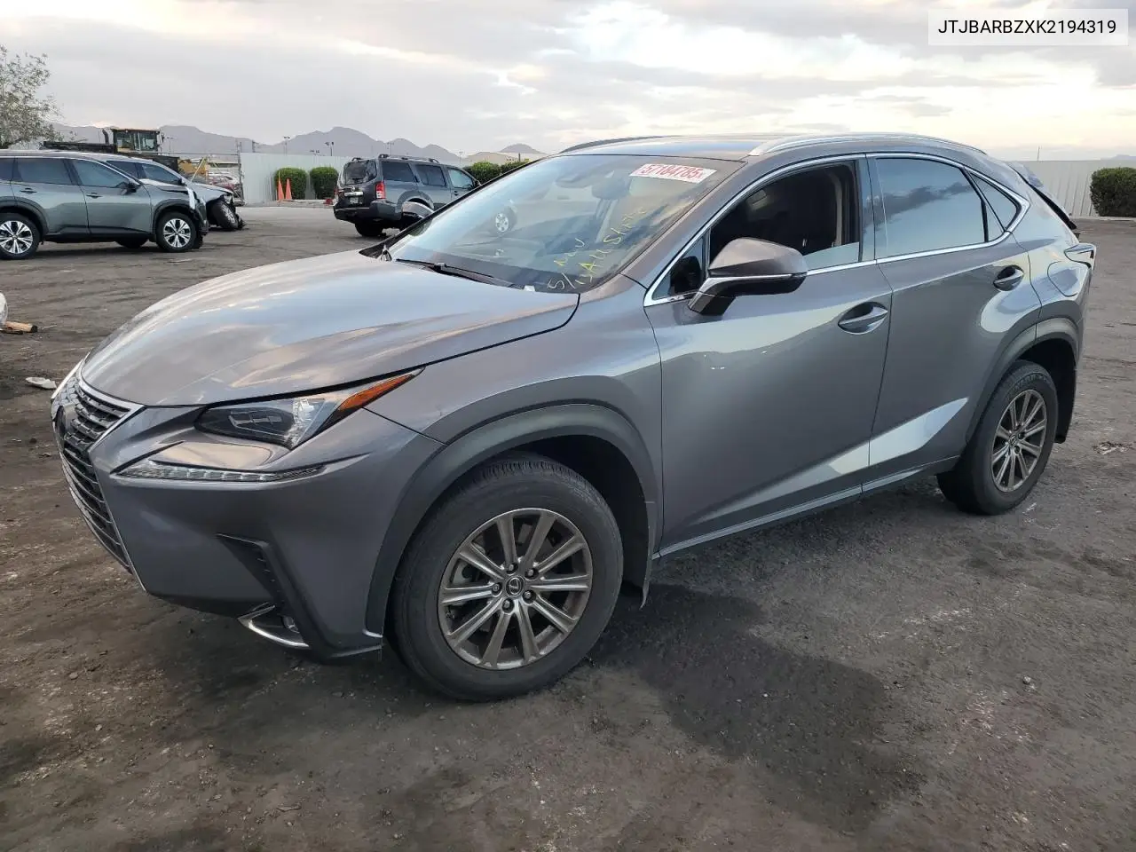 2019 Lexus Nx 300 Base VIN: JTJBARBZXK2194319 Lot: 57184785