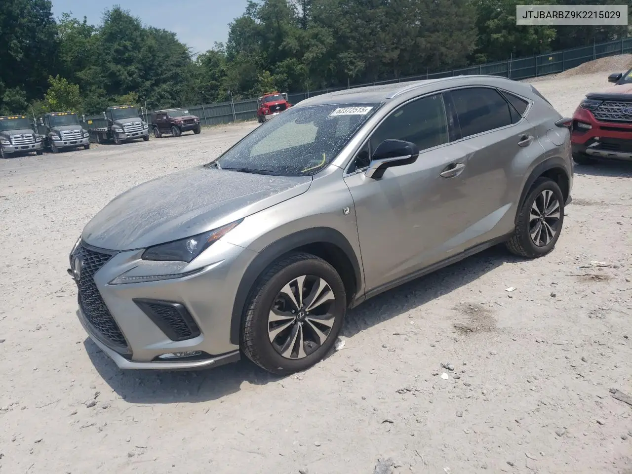 2019 Lexus Nx 300 Base VIN: JTJBARBZ9K2215029 Lot: 62372515