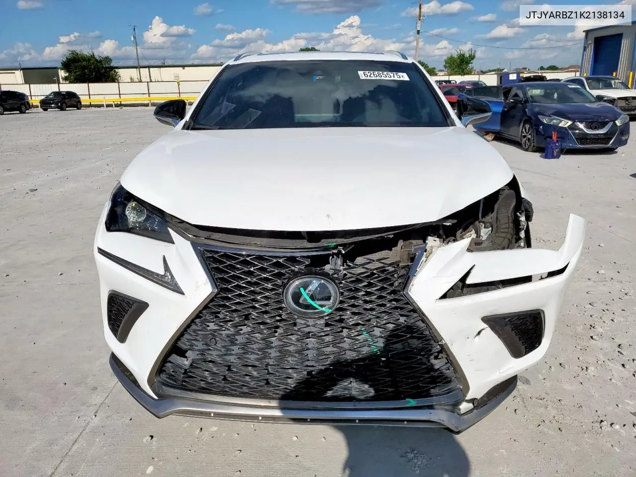 2019 Lexus Nx 300 Base VIN: JTJYARBZ1K2138134 Lot: 62685575
