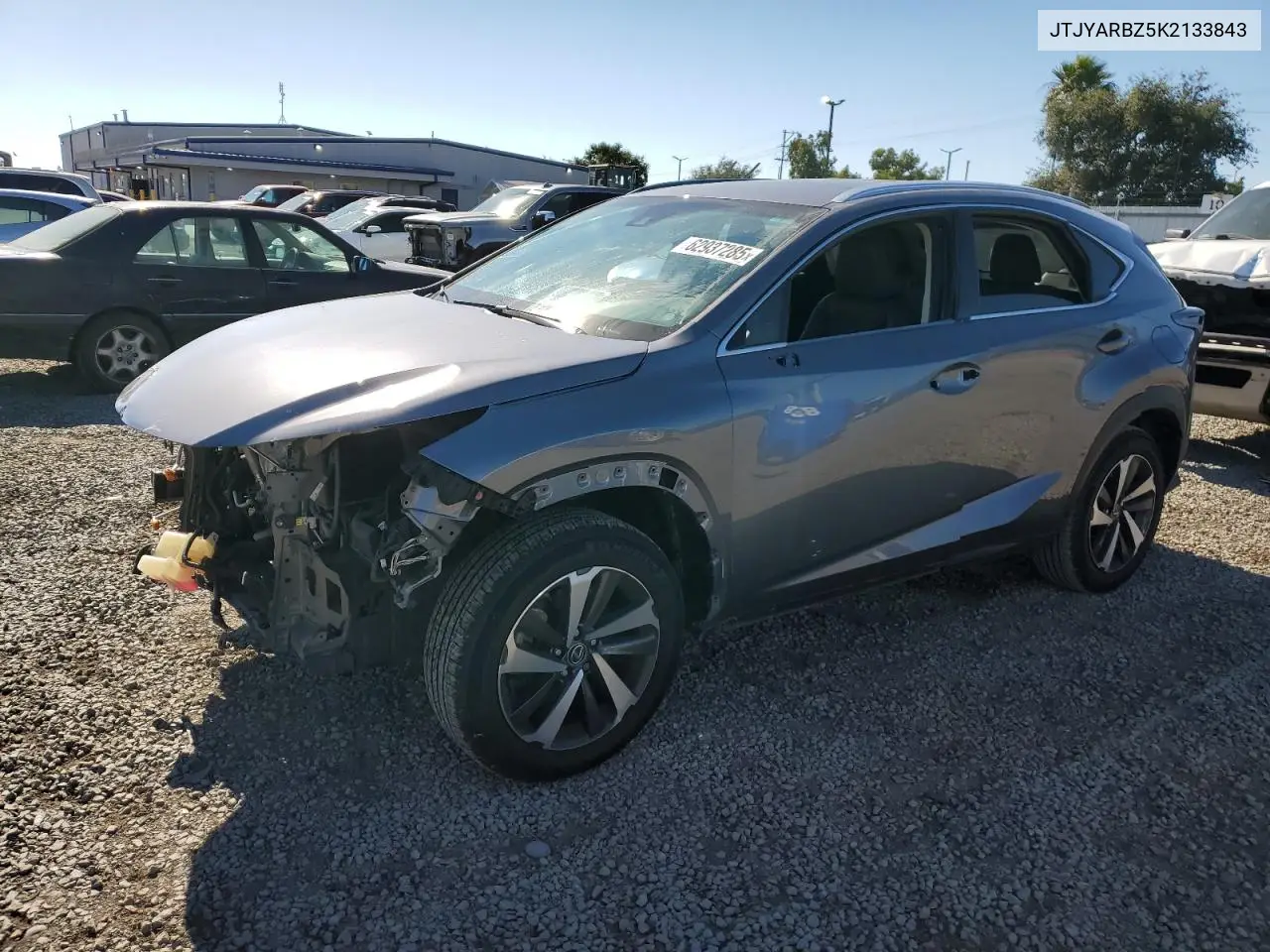 2019 Lexus Nx 300 Base VIN: JTJYARBZ5K2133843 Lot: 62937285