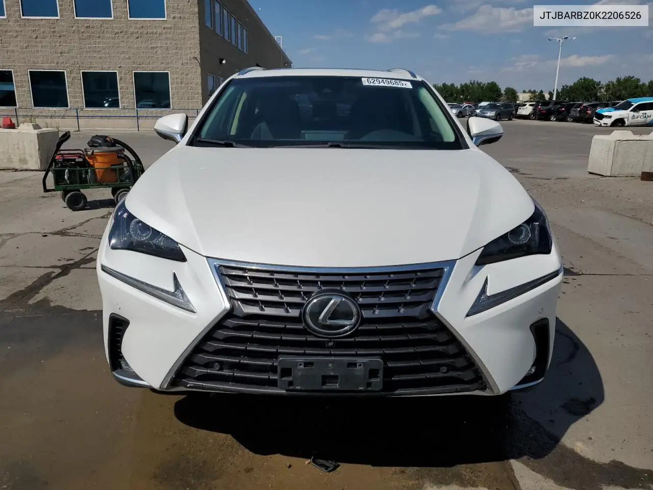 2019 Lexus Nx 300 Base VIN: JTJBARBZ0K2206526 Lot: 62949685