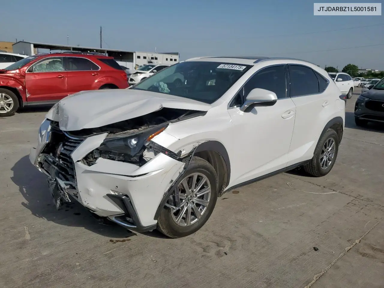 2020 Lexus Nx 300 VIN: JTJDARBZ1L5001581 Lot: 57134175