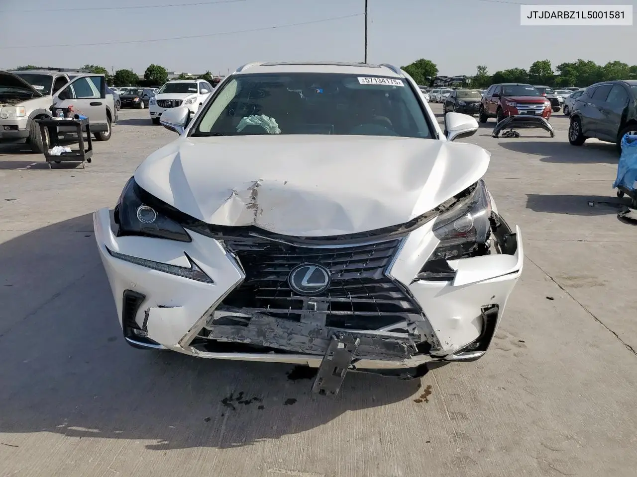 2020 Lexus Nx 300 VIN: JTJDARBZ1L5001581 Lot: 57134175