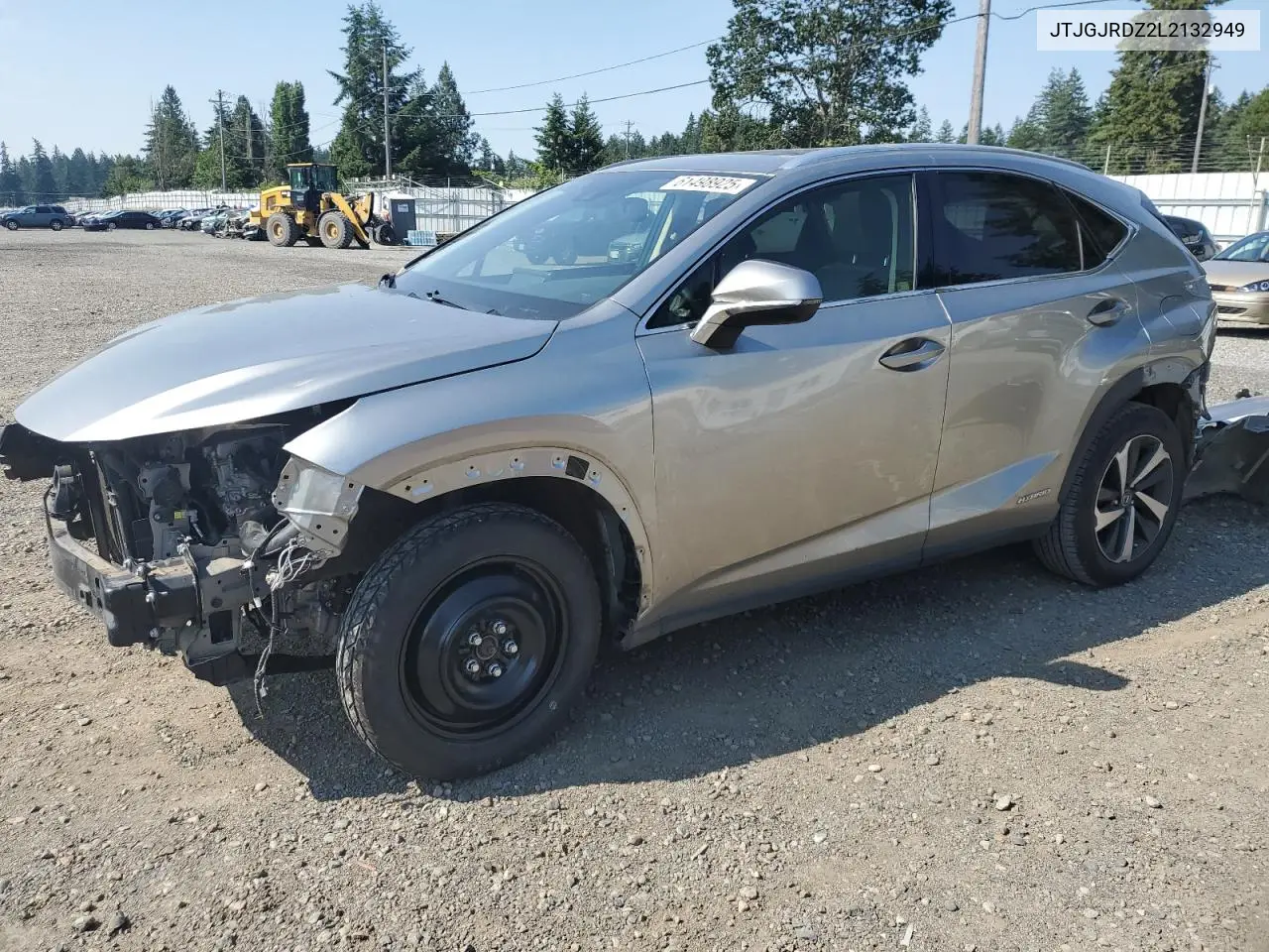 2020 Lexus Nx 300H VIN: JTJGJRDZ2L2132949 Lot: 61498925