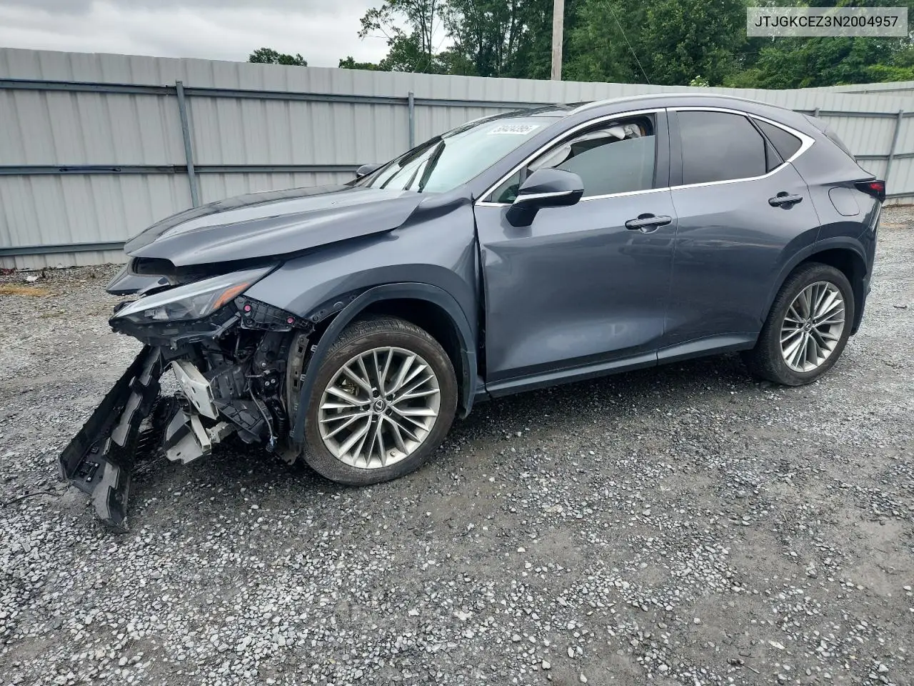 2022 Lexus Nx 350H VIN: JTJGKCEZ3N2004957 Lot: 58424395