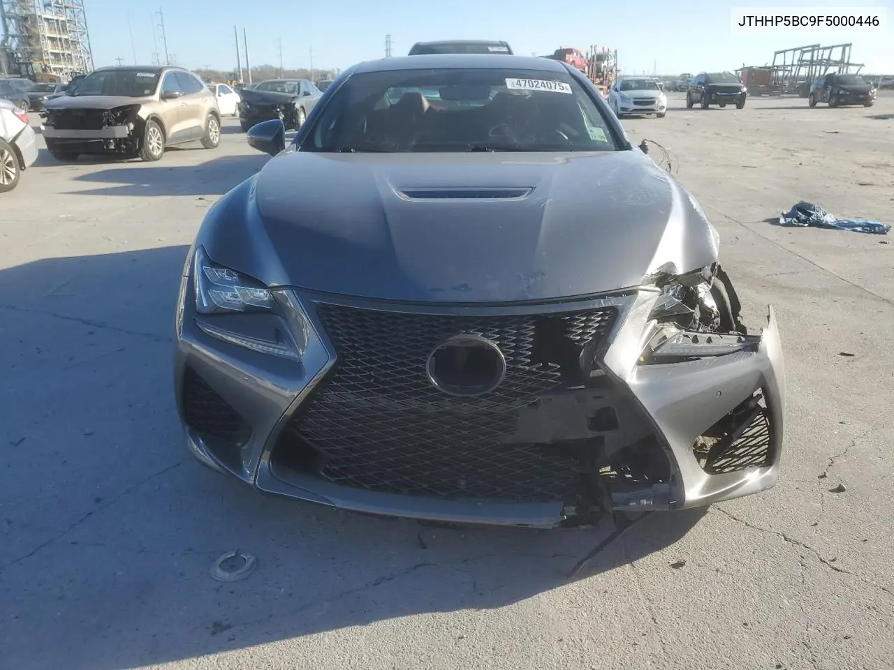 2015 Lexus Rc-F VIN: JTHHP5BC9F5000446 Lot: 47024075