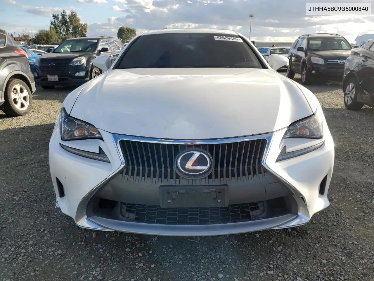 2016 Lexus Rc 200T VIN: JTHHA5BC9G5000840 Lot: 45600485