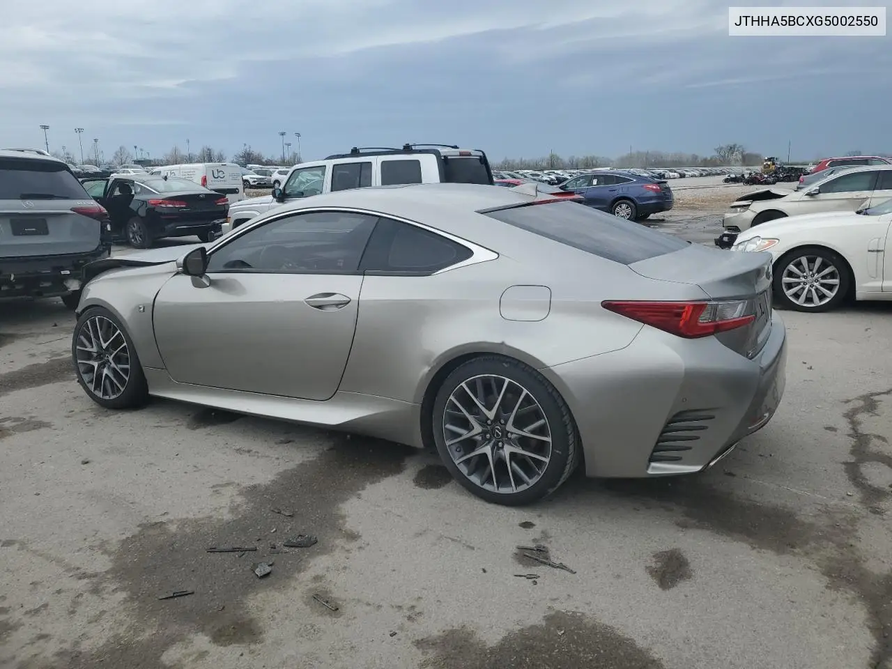2016 Lexus Rc 200T VIN: JTHHA5BCXG5002550 Lot: 48551625