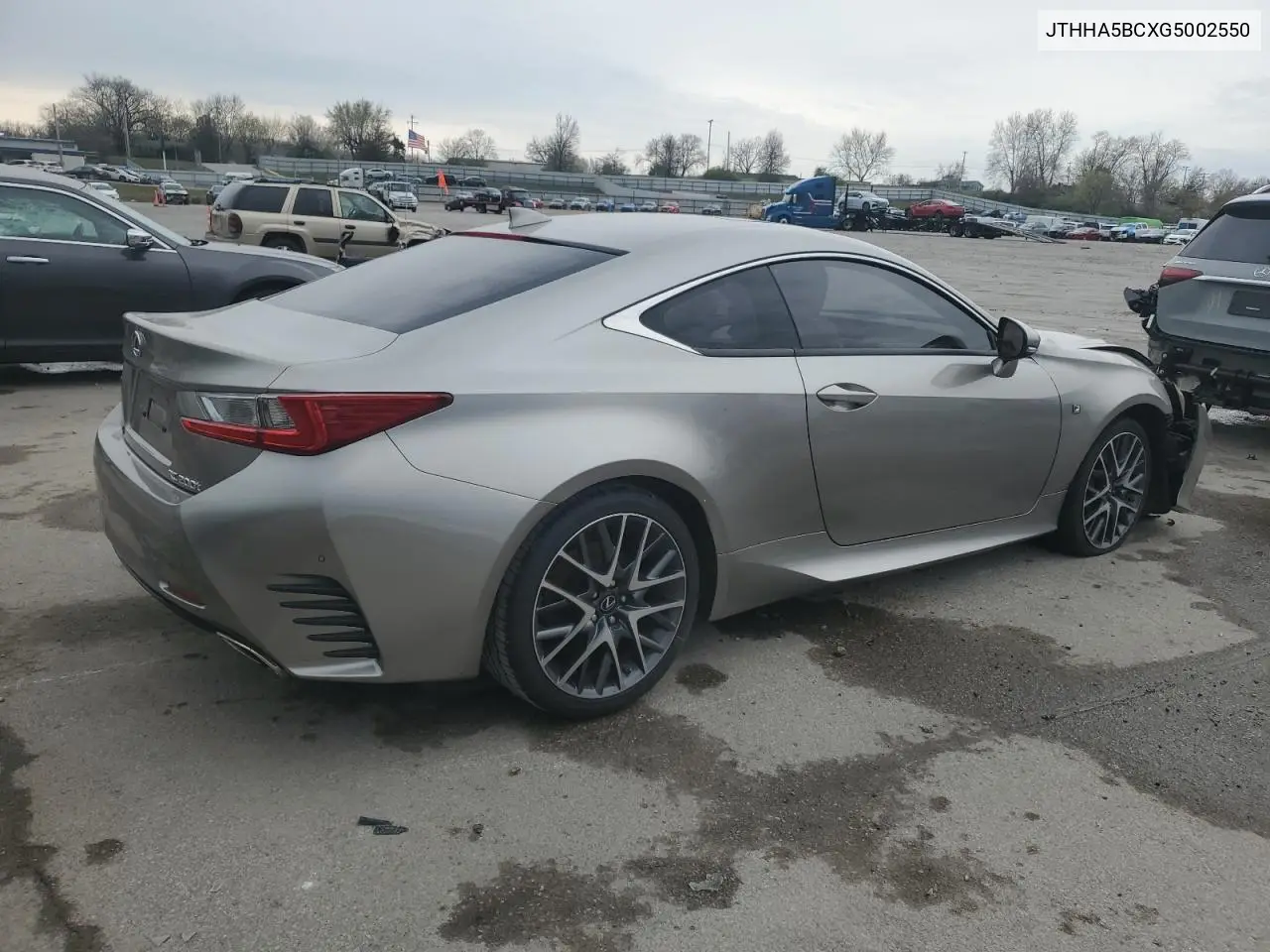 2016 Lexus Rc 200T VIN: JTHHA5BCXG5002550 Lot: 48551625