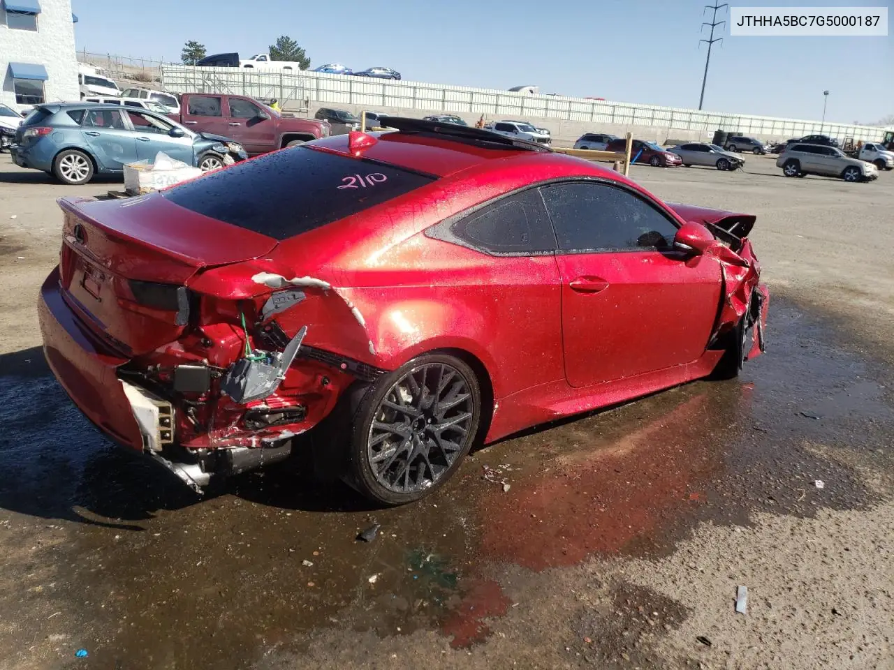 2016 Lexus Rc 200T VIN: JTHHA5BC7G5000187 Lot: 50329535