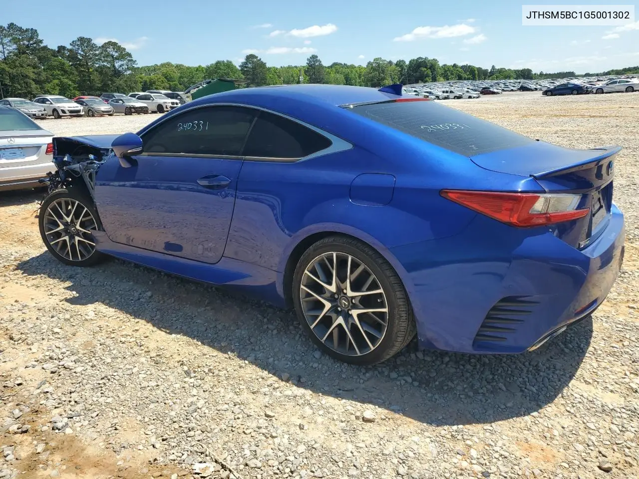 2016 Lexus Rc 300 VIN: JTHSM5BC1G5001302 Lot: 53040725