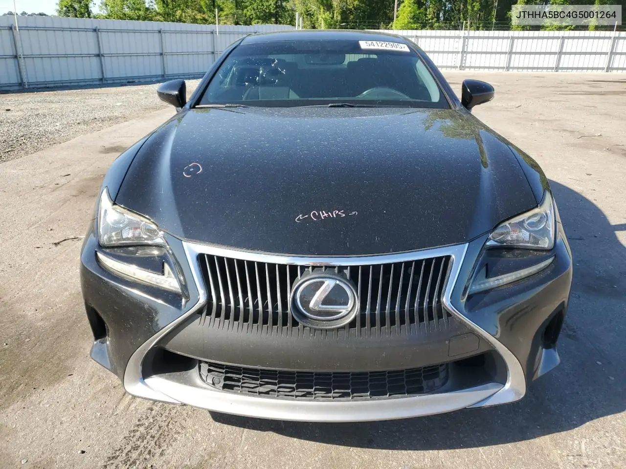 2016 Lexus Rc 200T VIN: JTHHA5BC4G5001264 Lot: 54122905