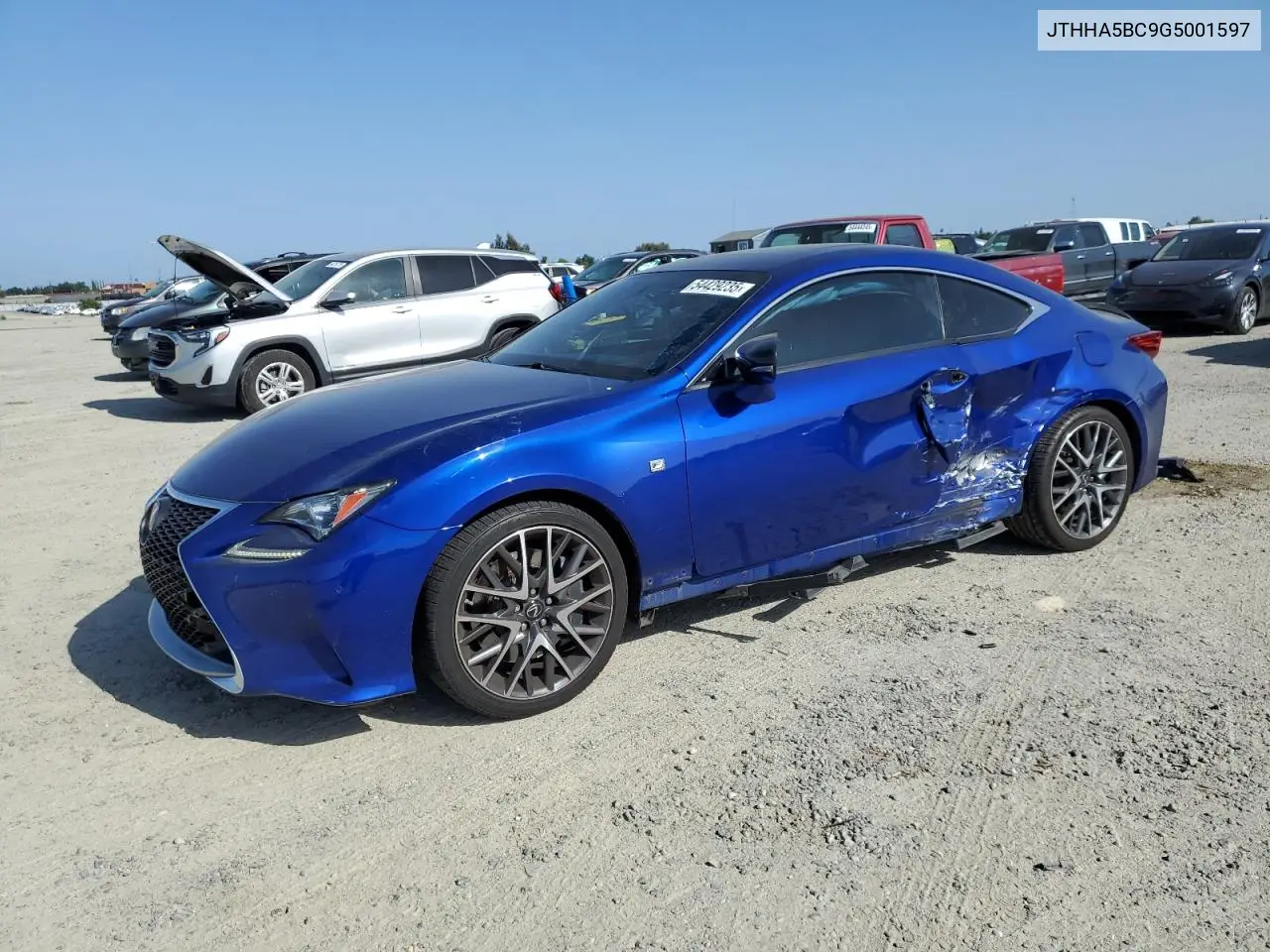 2016 Lexus Rc 200T VIN: JTHHA5BC9G5001597 Lot: 54429235