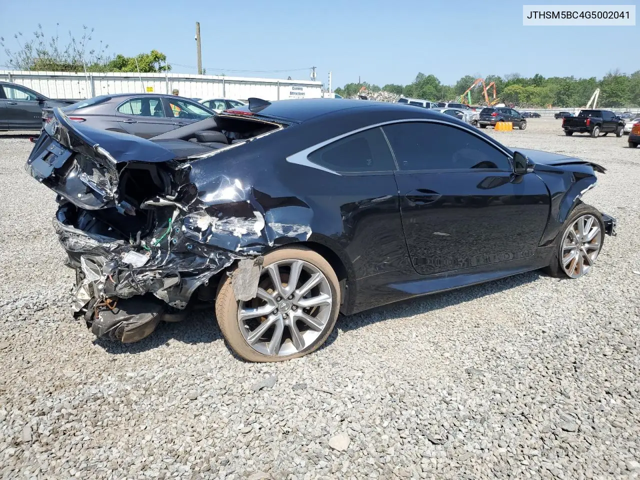 2016 Lexus Rc 300 VIN: JTHSM5BC4G5002041 Lot: 59631395