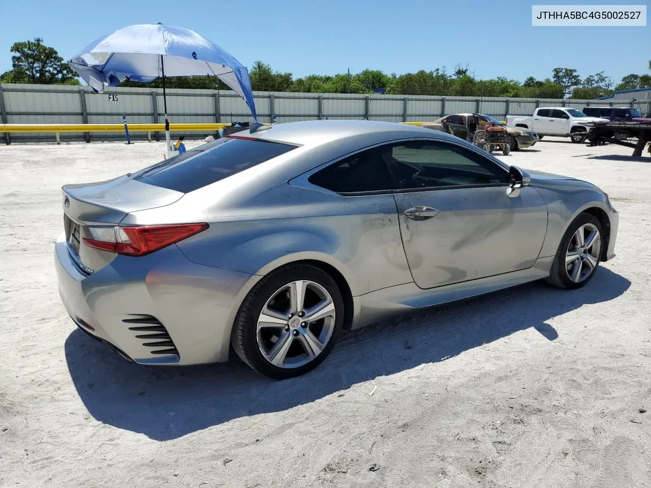 2016 Lexus Rc 200T VIN: JTHHA5BC4G5002527 Lot: 61243785