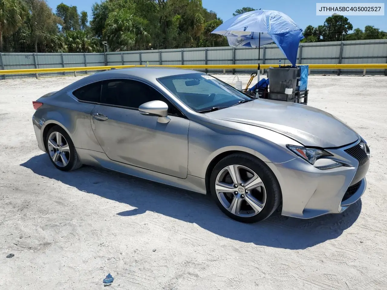 2016 Lexus Rc 200T VIN: JTHHA5BC4G5002527 Lot: 61243785