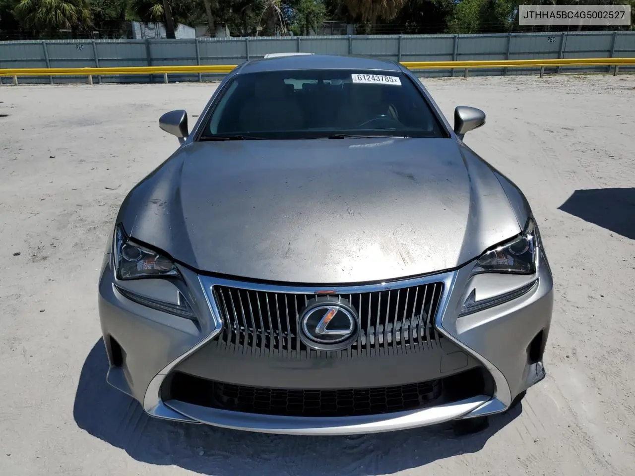 2016 Lexus Rc 200T VIN: JTHHA5BC4G5002527 Lot: 61243785