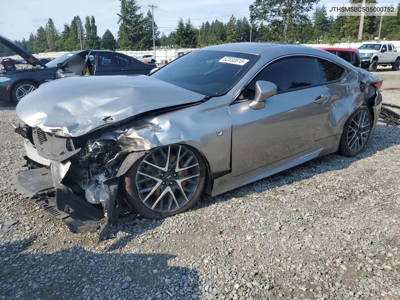 2016 Lexus Rc 300 VIN: JTHSM5BC5G5000752 Lot: 62030615