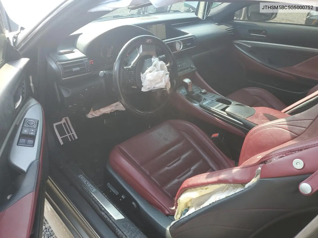2016 Lexus Rc 300 VIN: JTHSM5BC5G5000752 Lot: 62030615