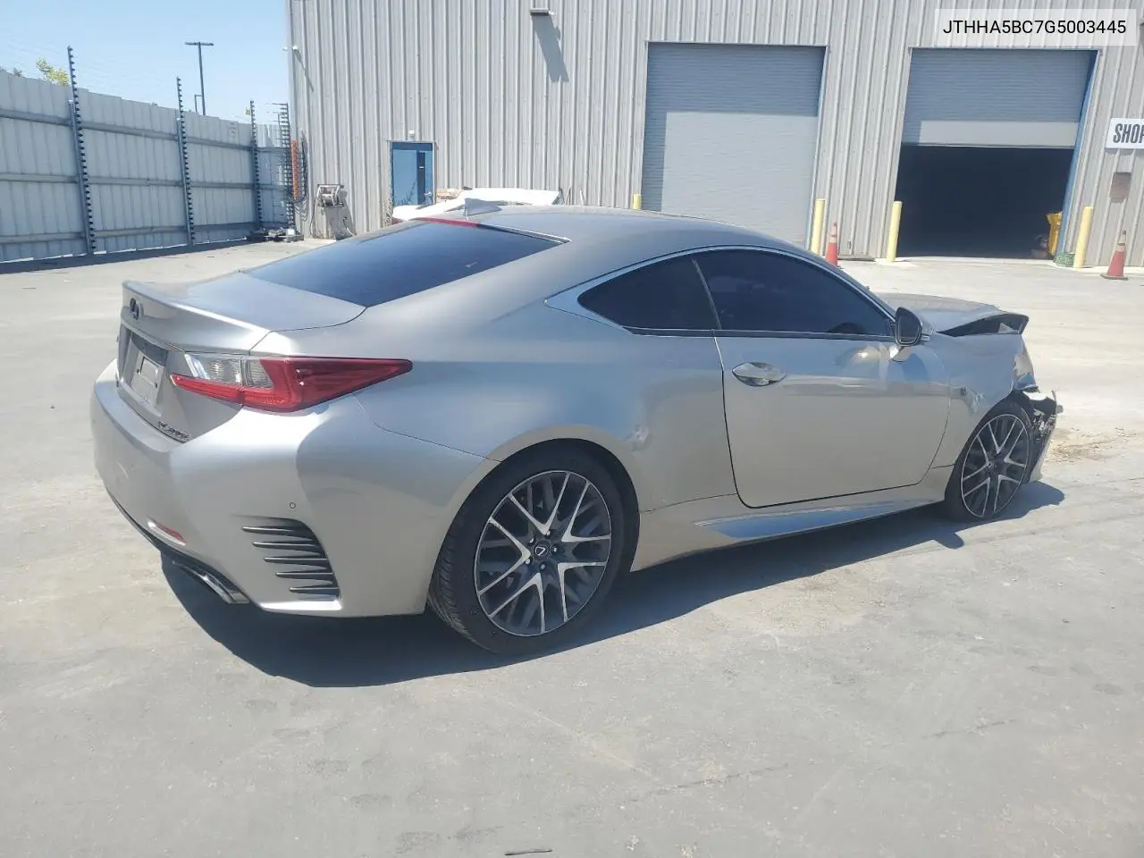 2016 Lexus Rc 200T VIN: JTHHA5BC7G5003445 Lot: 62358595
