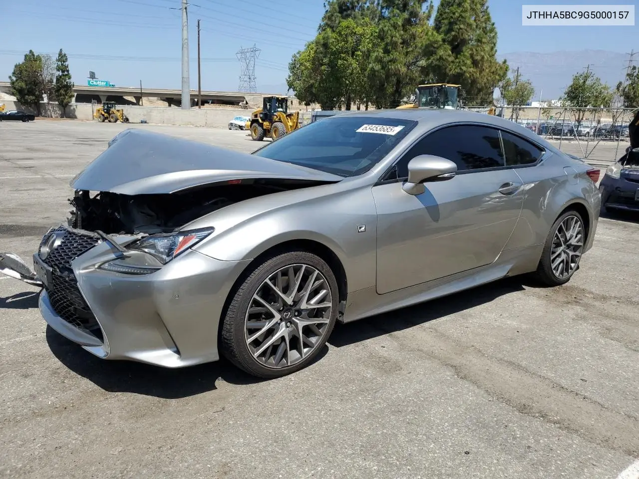 2016 Lexus Rc 200T VIN: JTHHA5BC9G5000157 Lot: 63453685