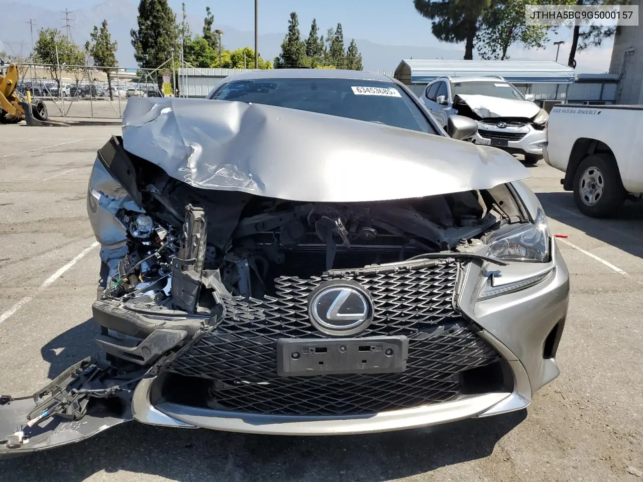 2016 Lexus Rc 200T VIN: JTHHA5BC9G5000157 Lot: 63453685
