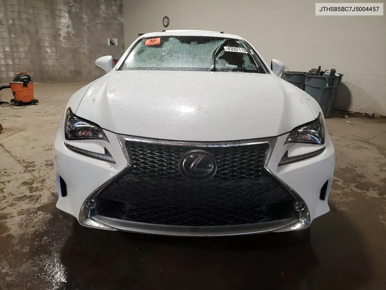 2018 Lexus Rc 300 VIN: JTHS85BC7J5004457 Lot: 43921105