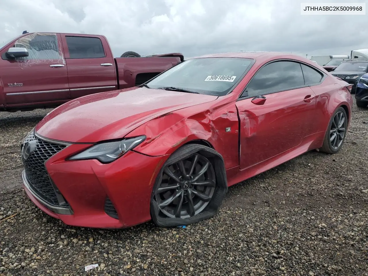 2019 Lexus Rc 300 VIN: JTHHA5BC2K5009968 Lot: 50618695