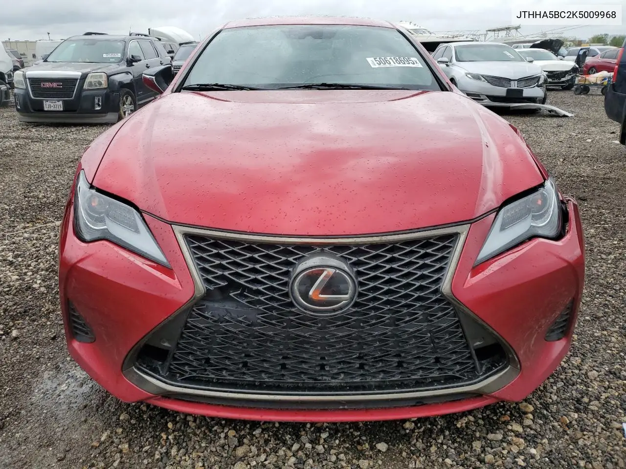 2019 Lexus Rc 300 VIN: JTHHA5BC2K5009968 Lot: 50618695