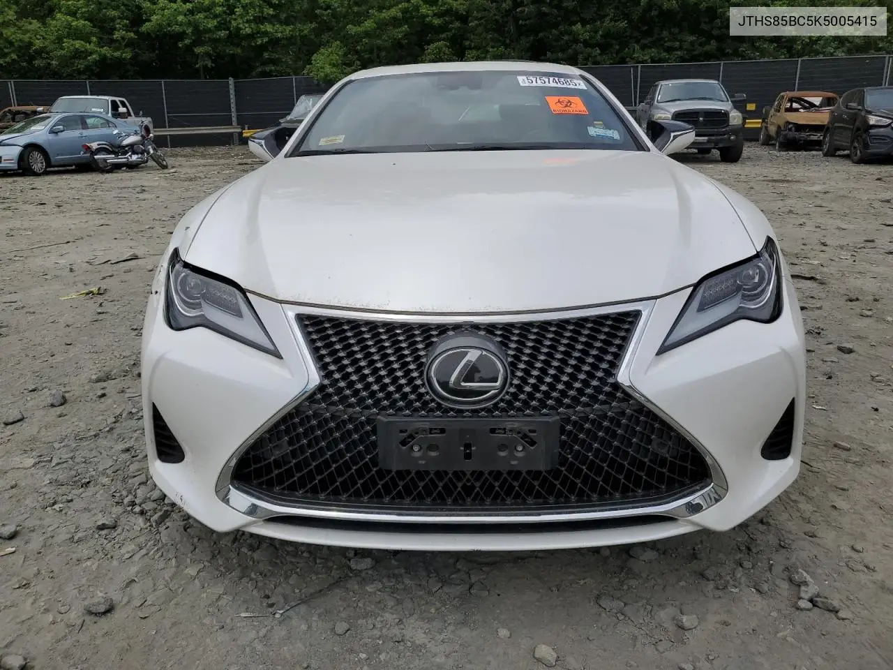 2019 Lexus Rc 300 VIN: JTHS85BC5K5005415 Lot: 57574685