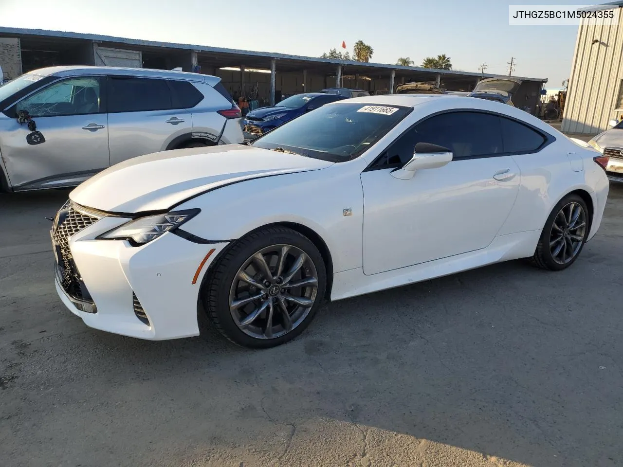 2021 Lexus Rc 350 Base VIN: JTHGZ5BC1M5024355 Lot: 41911665