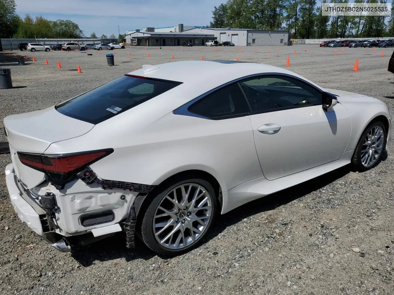 2022 Lexus Rc 350 Base VIN: JTHDZ5BC2N5025535 Lot: 56004595