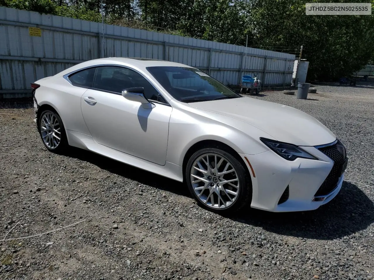 2022 Lexus Rc 350 Base VIN: JTHDZ5BC2N5025535 Lot: 56004595