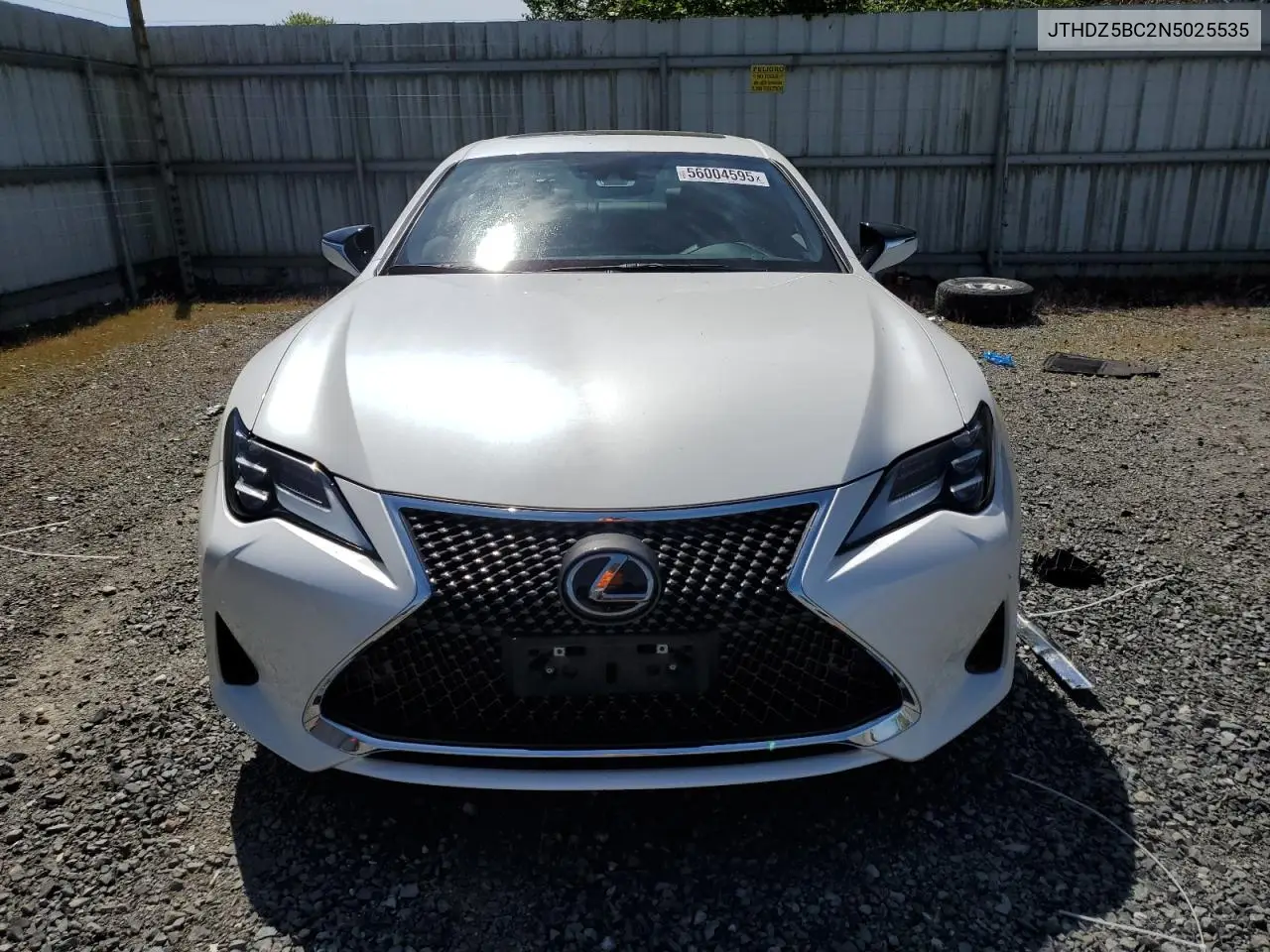 2022 Lexus Rc 350 Base VIN: JTHDZ5BC2N5025535 Lot: 56004595