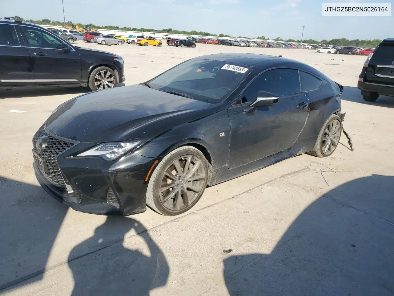 2022 Lexus Rc 350 Base VIN: JTHGZ5BC2N5026164 Lot: 56748595