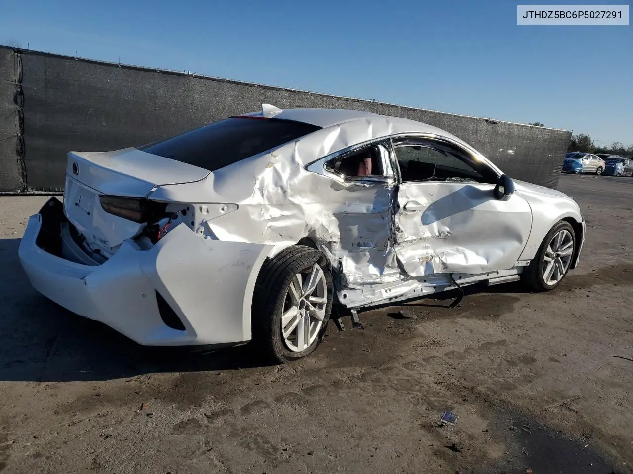 2023 Lexus Rc 350 Base VIN: JTHDZ5BC6P5027291 Lot: 46280645