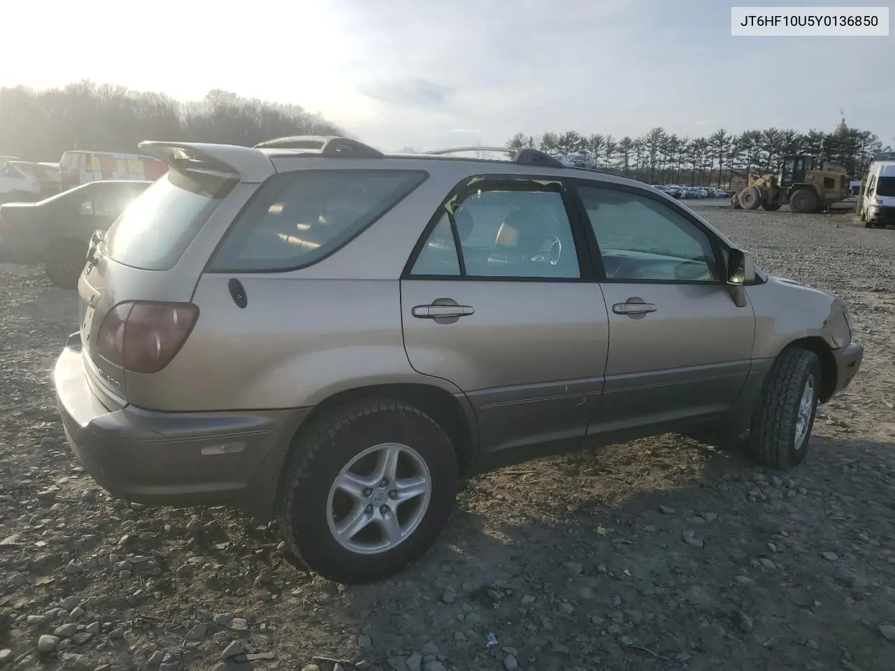 2000 Lexus Rx 300 VIN: JT6HF10U5Y0136850 Lot: 47030675