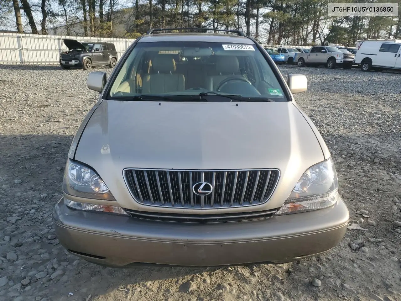 2000 Lexus Rx 300 VIN: JT6HF10U5Y0136850 Lot: 47030675
