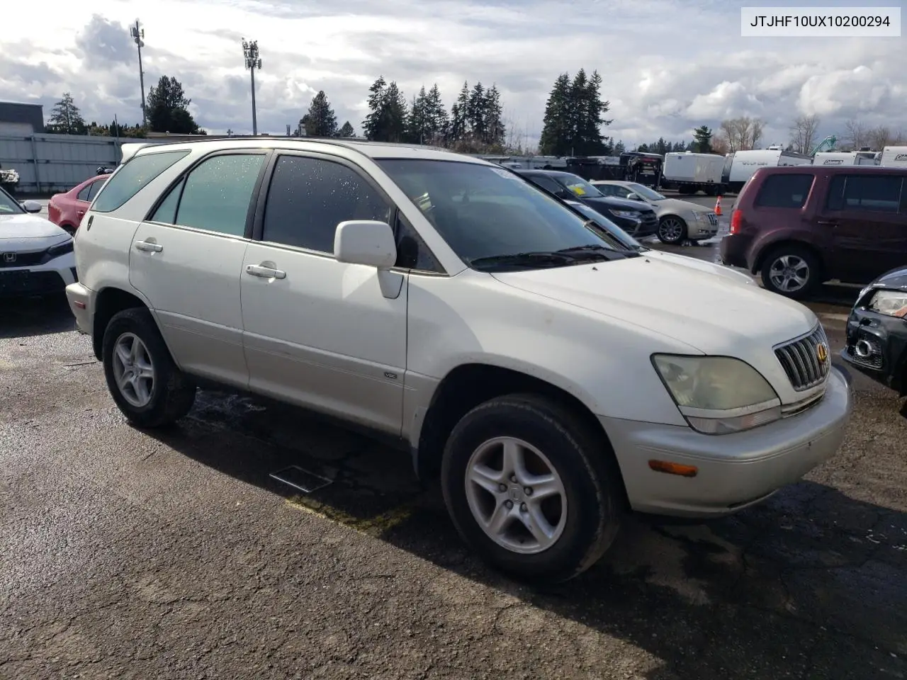2001 Lexus Rx 300 VIN: JTJHF10UX10200294 Lot: 49125875