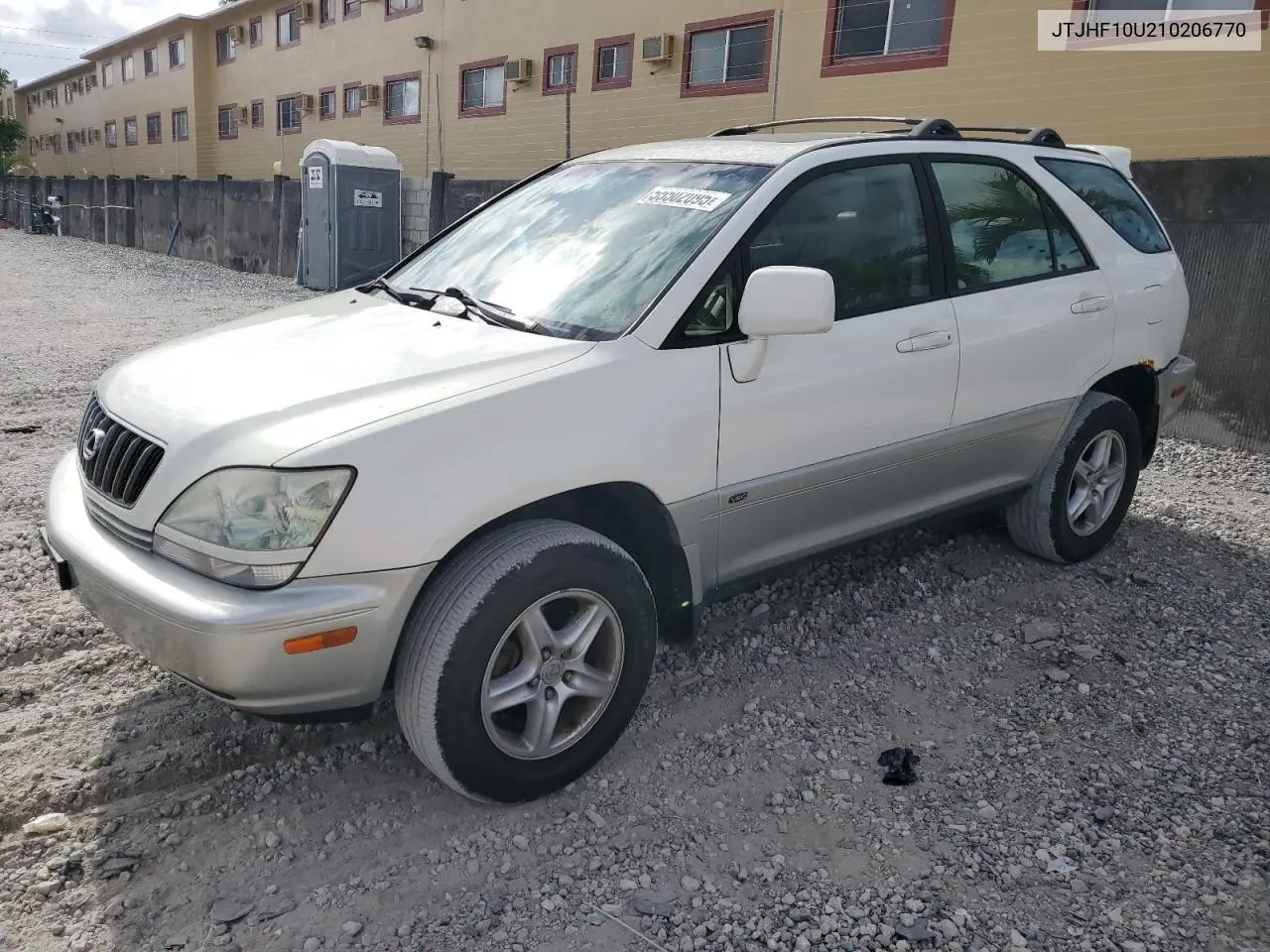 2001 Lexus Rx 300 VIN: JTJHF10U210206770 Lot: 55502095