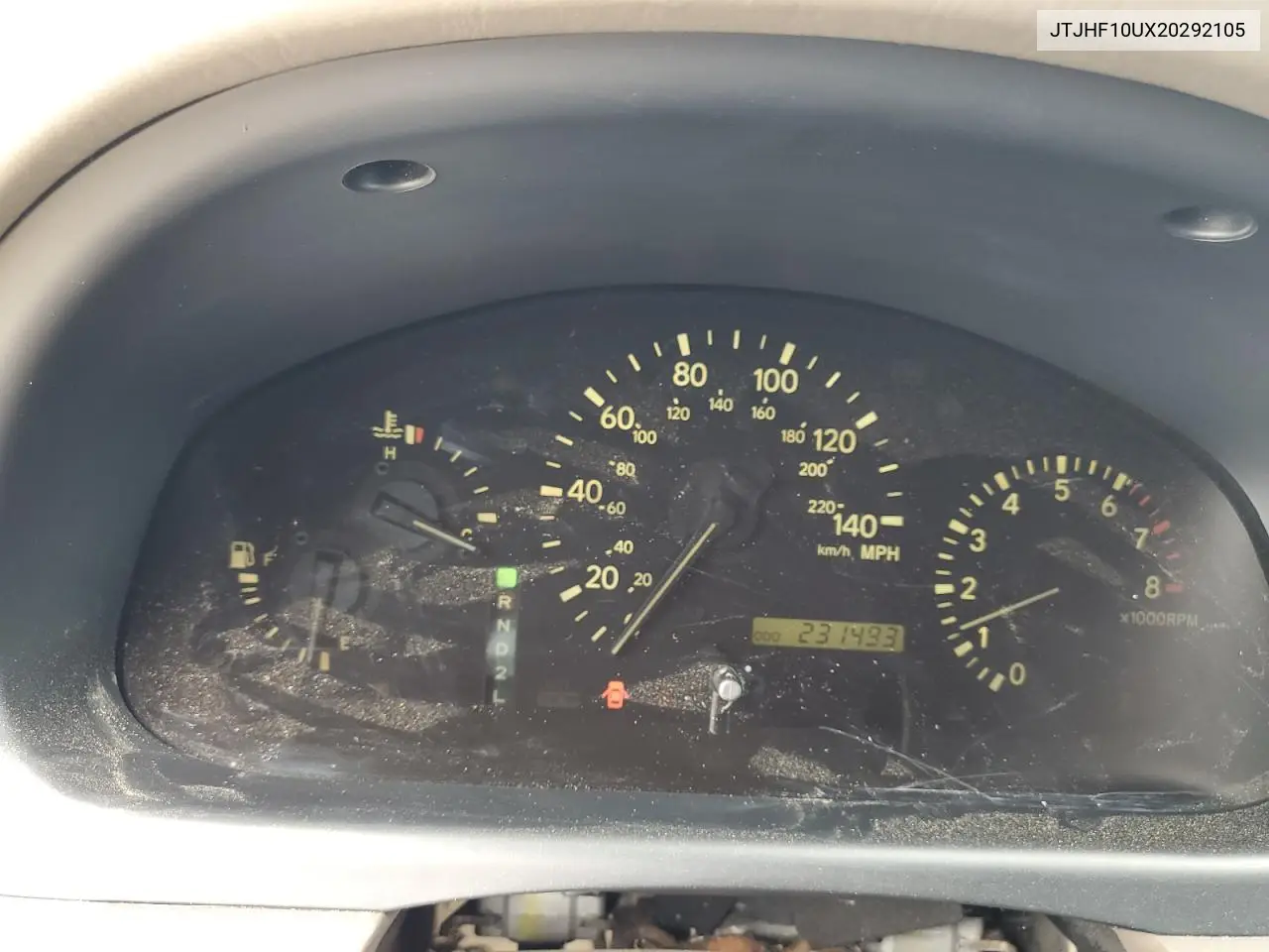 2002 Lexus Rx 300 VIN: JTJHF10UX20292105 Lot: 55905305