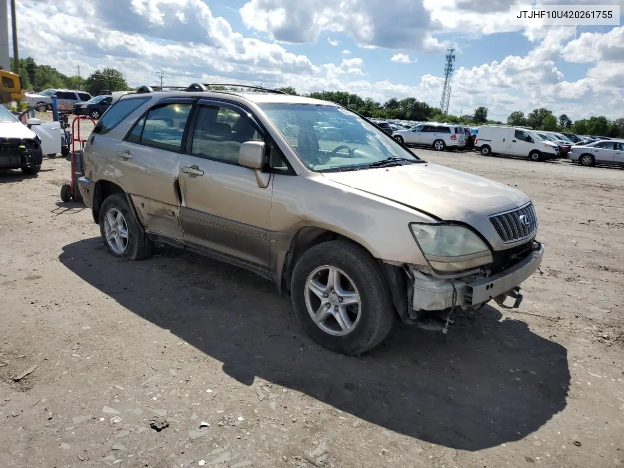 2002 Lexus Rx 300 VIN: JTJHF10U420261755 Lot: 55992045
